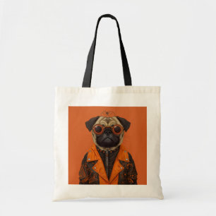 Stylishly Spooky Pug Tote Bag