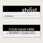 stylist. (appointment card) (Front & Back)