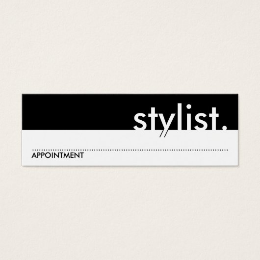 stylist. (appointment card) (Front)