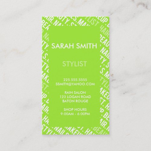 Stylist Business Card Templates