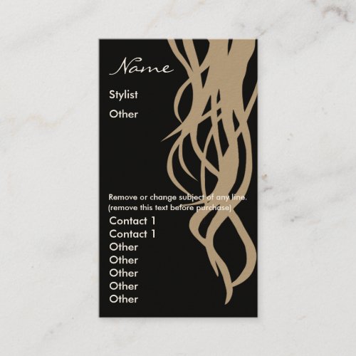 Stylist Business Card two sided- vertical
