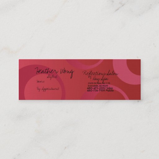 Customizable stylist card business card template