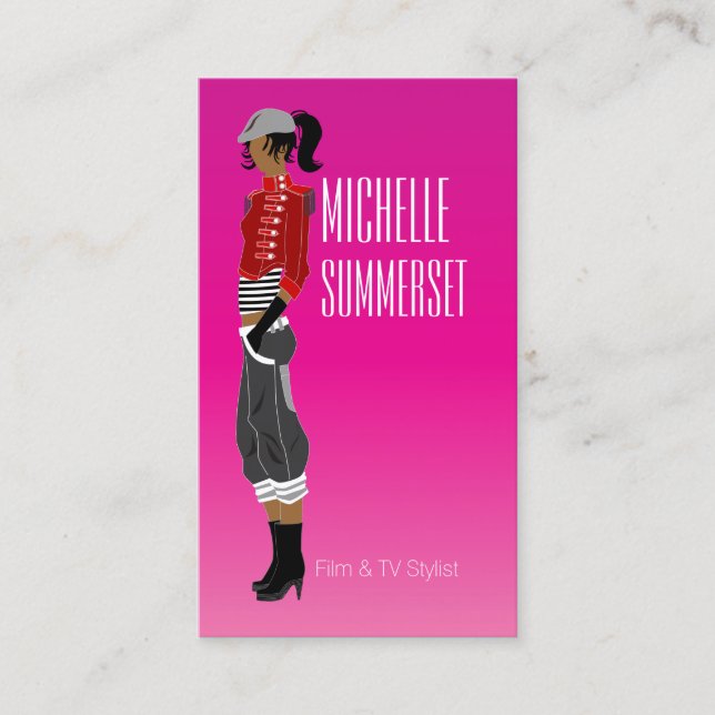 Stylist Fashion Designer Business Card (Front)