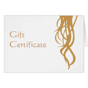Stylist Gift Certificate in White Cards