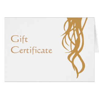 Stylist Gift Certificate in White Cards