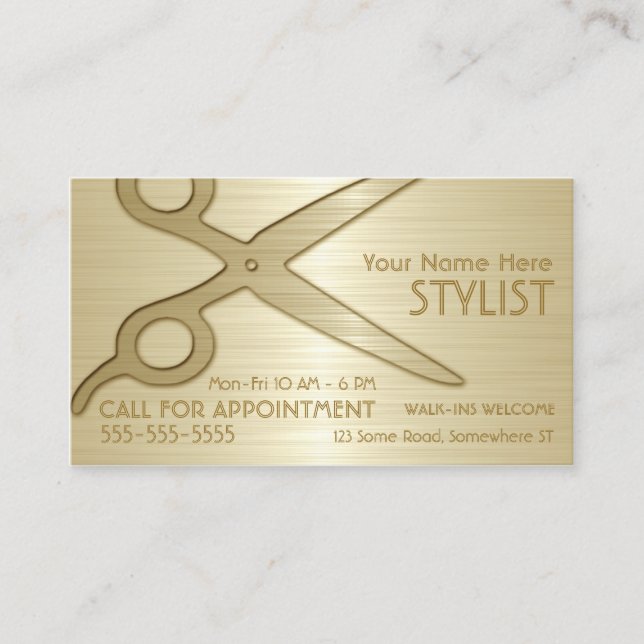 Stylist Gold Business Card (Front)
