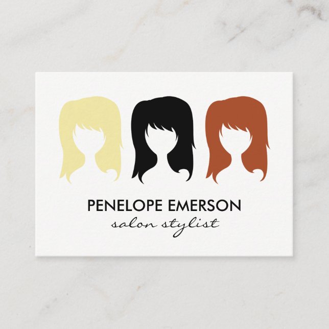 Stylist Hair Colors Appointment Card (Front)