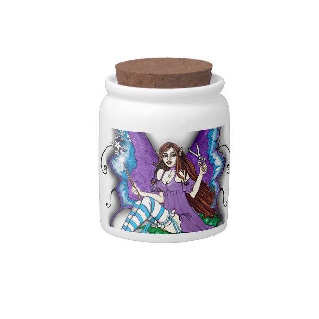 Stylist-Hair Dresser Fairy Candy Jar (Front)