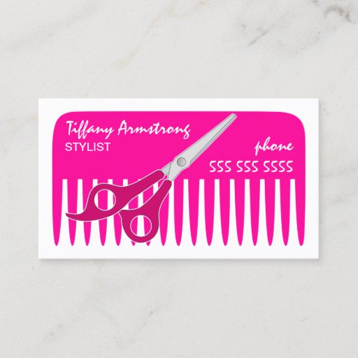 Customizable Stylist / Hairdresser Business Cards