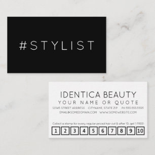 #STYLIST hashtag loyalty punch card
