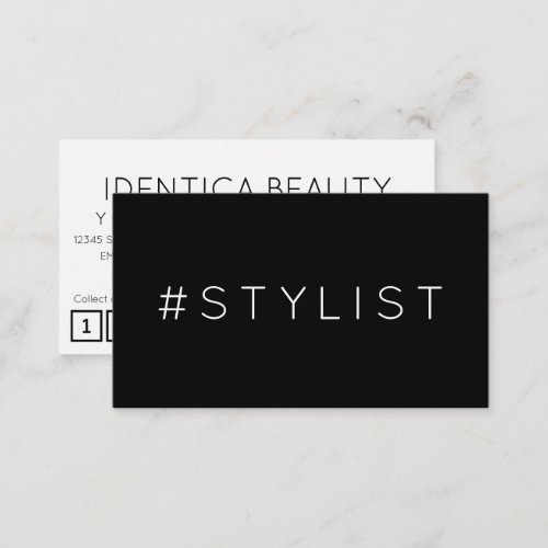 STYLIST hashtag loyalty punch card