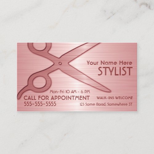 Stylist Pink Business Card Templates