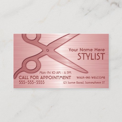 Customizable Stylist Pink Business Card Templates