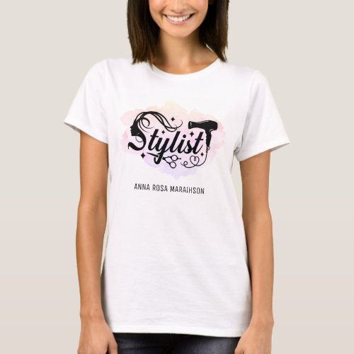  STYLIST Scissors Hair Heart Pastel Dryer AP6  T_Shirt