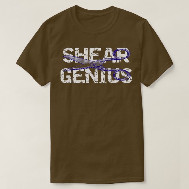 Stylist Shear Genius Hair Dresser T-Shirt (Design Front)
