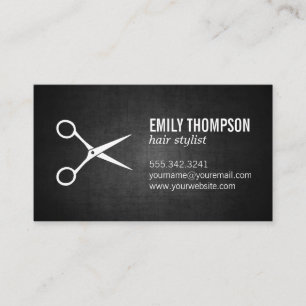 Stylist   Shears   Dark Texture Background Business Card