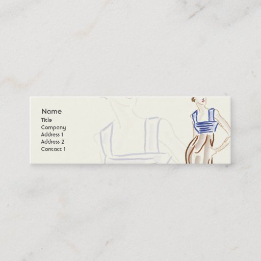 Customizable Stylist - Skinny Business Card Templates