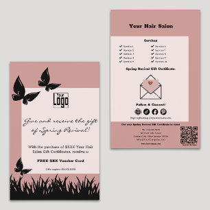 Stylist Spring Revival Gift Certificate Promotion Flyer
