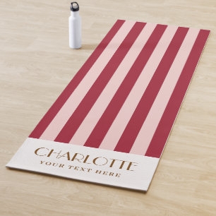Stylist Stripes Personalized gifts Monogram Logo Y Yoga Mat