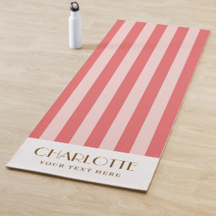 Stylist Stripes Personalized gifts Monogram Logo  Yoga Mat