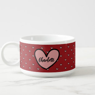 Stylist Sweet Heart Personalized gifts template Bowl