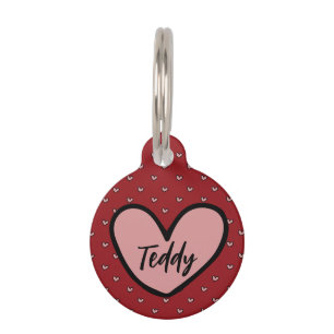 Stylist Sweet Heart Personalized template Pet ID Tag