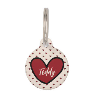 Stylist Sweet Heart Personalized template Pet ID Tag