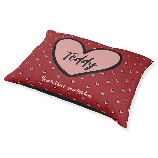 Stylist Sweet Heart Personalized template Pet Pet Bed (Angled)