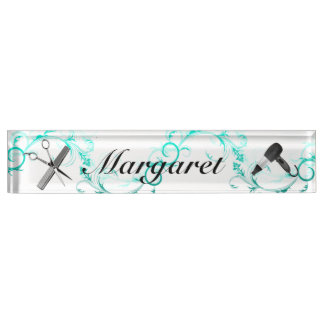 Stylist Swirl Name Plate