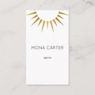Stylistic art deco sun business card