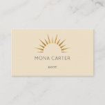 Stylistic art deco sun business card