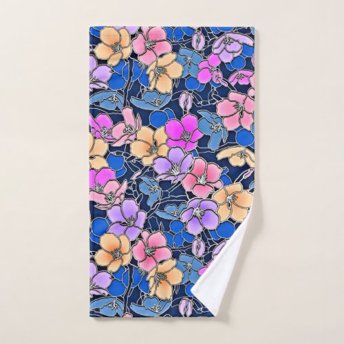 Stylistic Floral Pattern 46 Hand Towel