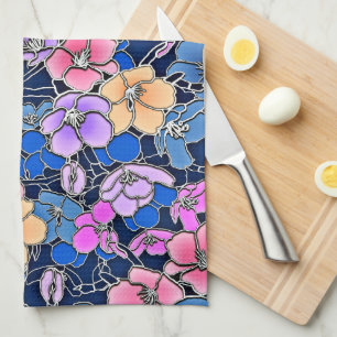 Stylistic Floral Pattern 46 Kitchen Towel