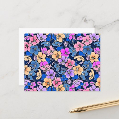Stylistic Floral Pattern 46 Postcard