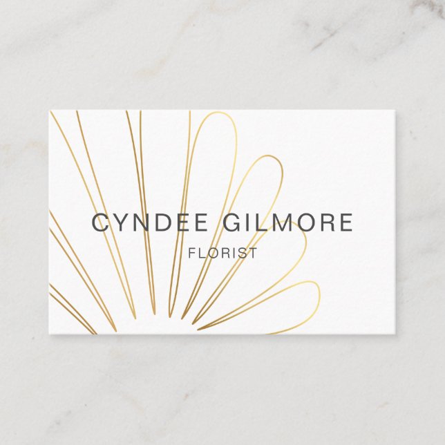 Stylistic flower business card (Front)