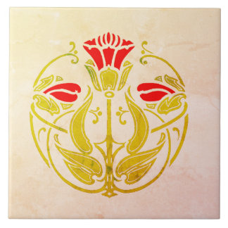 Stylistic Tulip Ceramic Tile