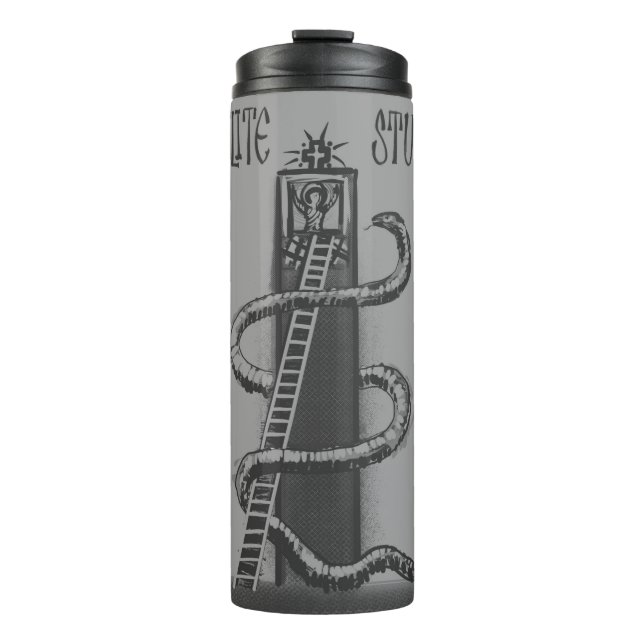 StyliteStudio Black and White logo Thermal Tumbler (Front)