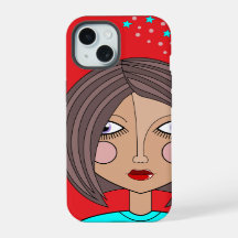 Stylized Abstract Art Face iPhone / iPad case
