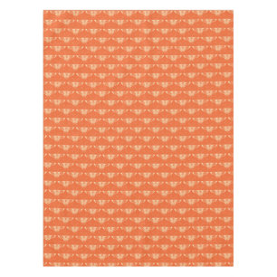 Stylized Art Deco butterfly - coral orange Tablecloth