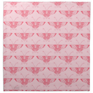 Stylized Art Deco butterfly - coral pink Cloth Napkin