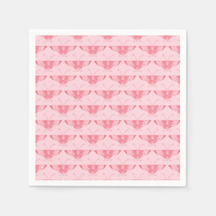 Stylized Art Deco butterfly - coral pink Napkins