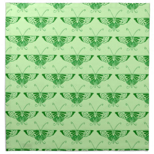 Stylized Art Deco butterfly - emerald green Cloth Napkin