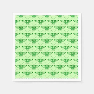 Stylized Art Deco butterfly - emerald green Napkins