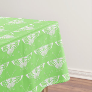 Stylized Art Deco butterfly - lime green Tablecloth
