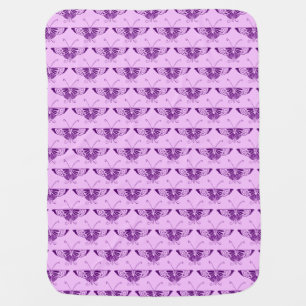 Stylized Art Deco butterfly - purple and orchid Baby Blanket