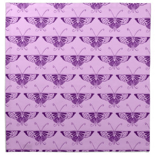 Stylized Art Deco butterfly - purple and orchid Cloth Napkin
