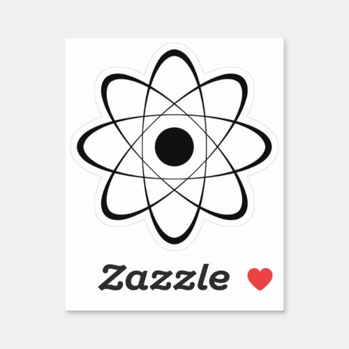 Stylized Atom Symbol Sticker