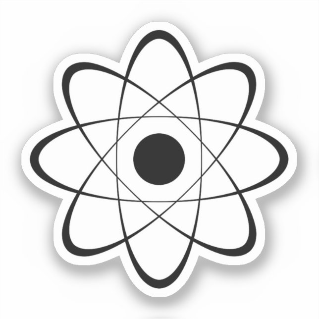 Stylized Atom Symbol Sticker (Front)