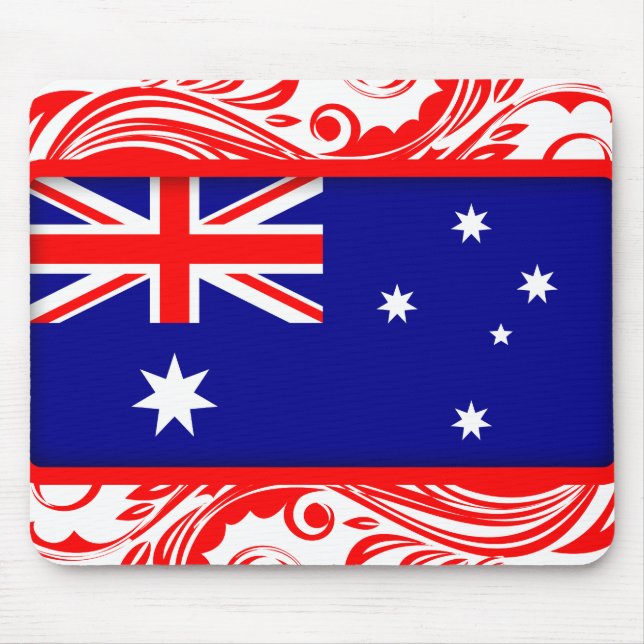 Stylized Australian Flag Mouse Pad (Front)