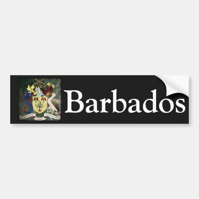 Stylized Barbados COA Bumper Sticker (Front)
